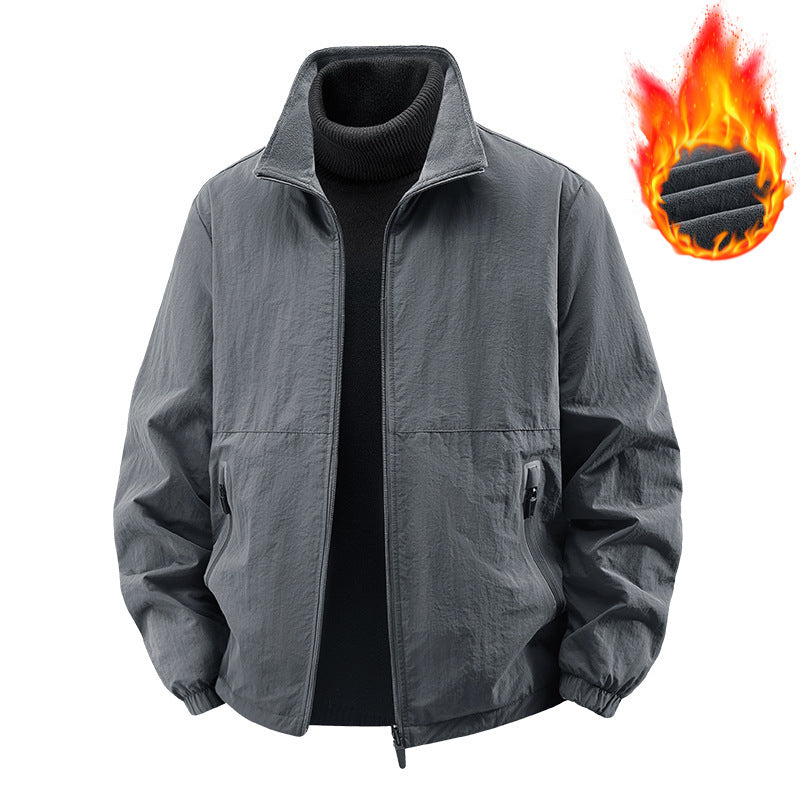 Manteau en Molleton Homme – Col Montant & Coupe Décontractée