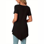 Top à Col Rond Grande Taille pour Femme – Élégance et Confort