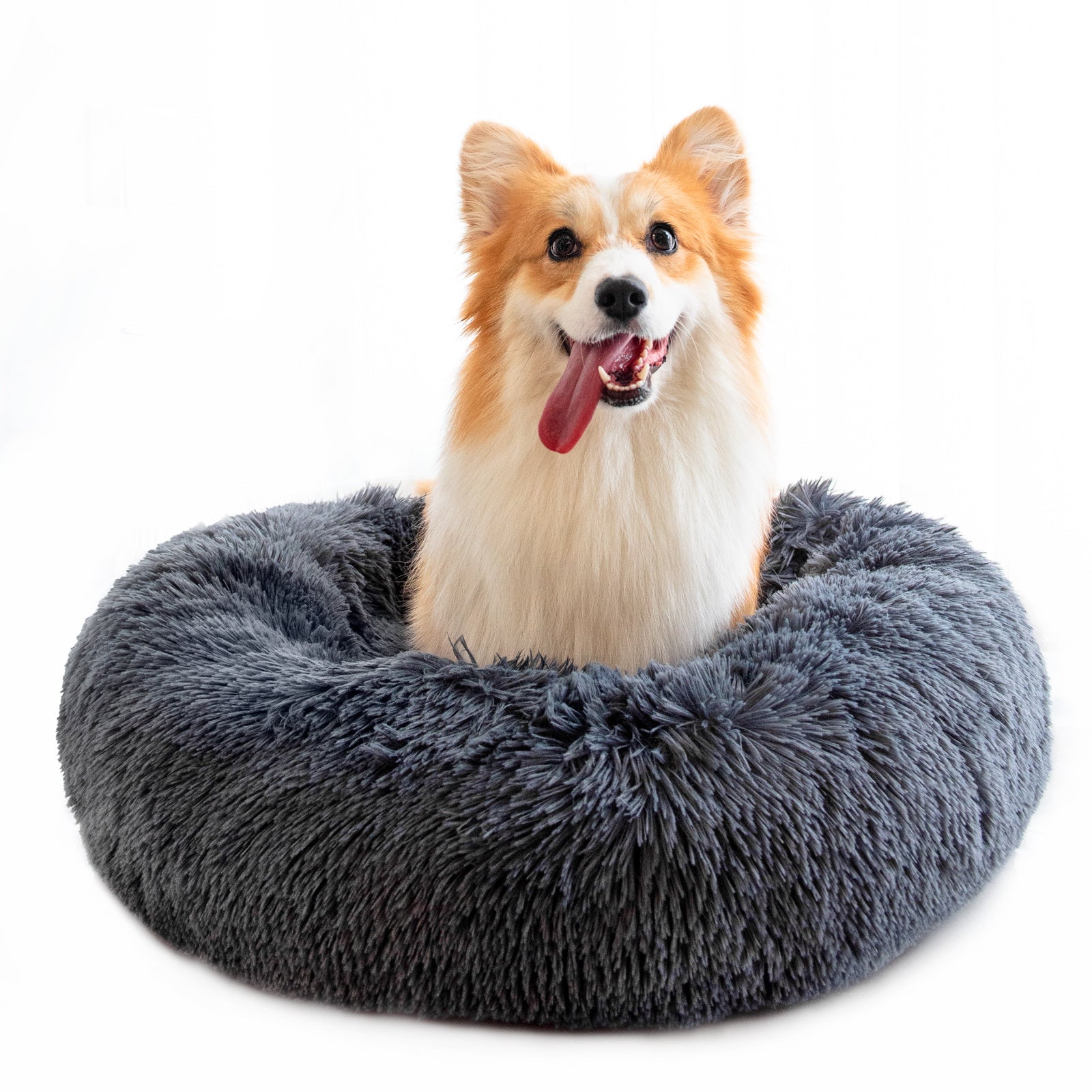 Lit Rond en Peluche Ultra-Doux pour Animaux