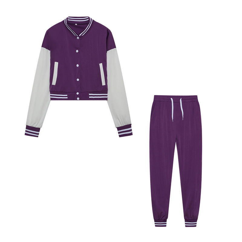 Ensemble Baseball Femme – Veste à Coupe Unique & Pantalon Assorti