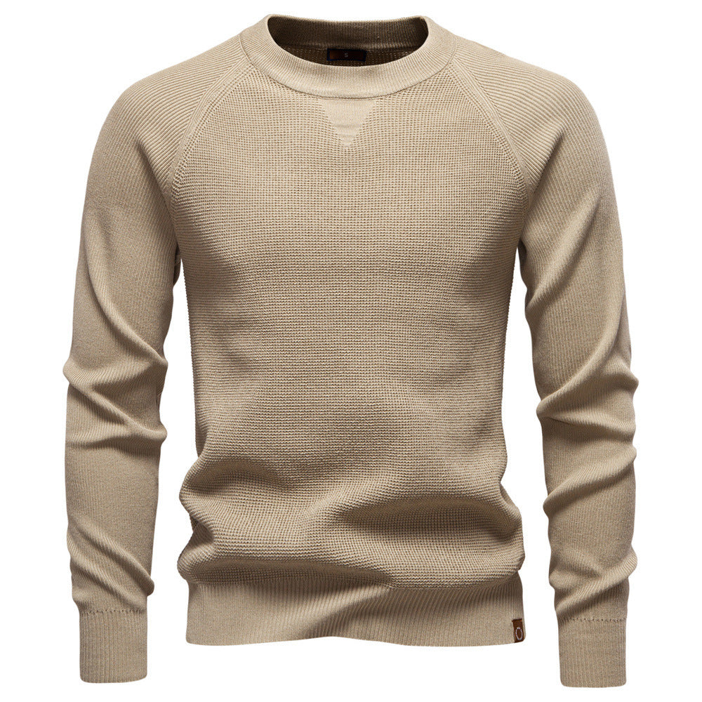 Pull Homme Col Rond Uni – Élégance et Confort