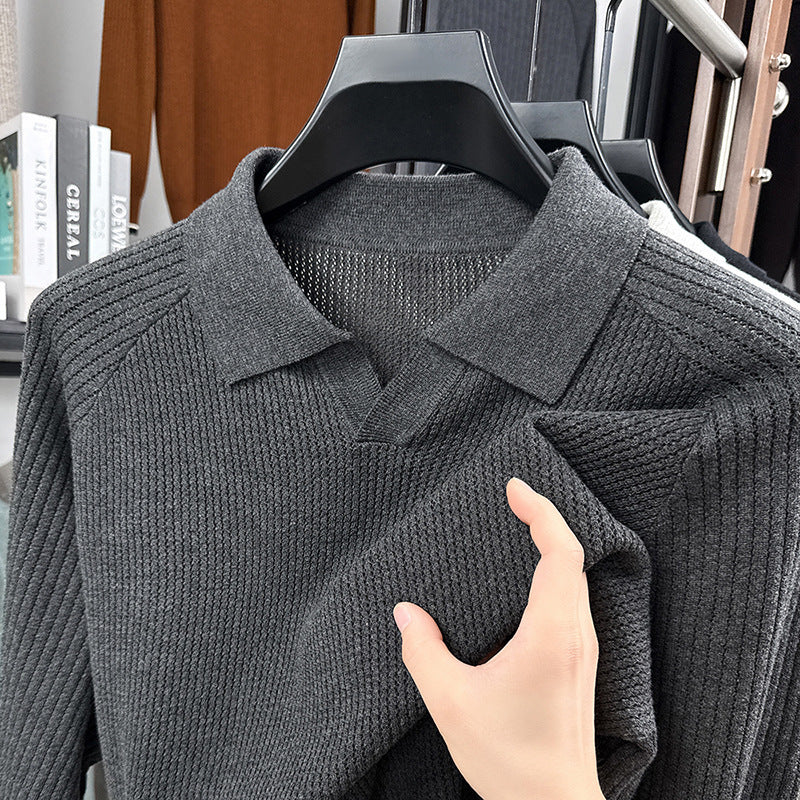 Polo Manche Longues à Col Ciseaux Homme – Élégance et Confort