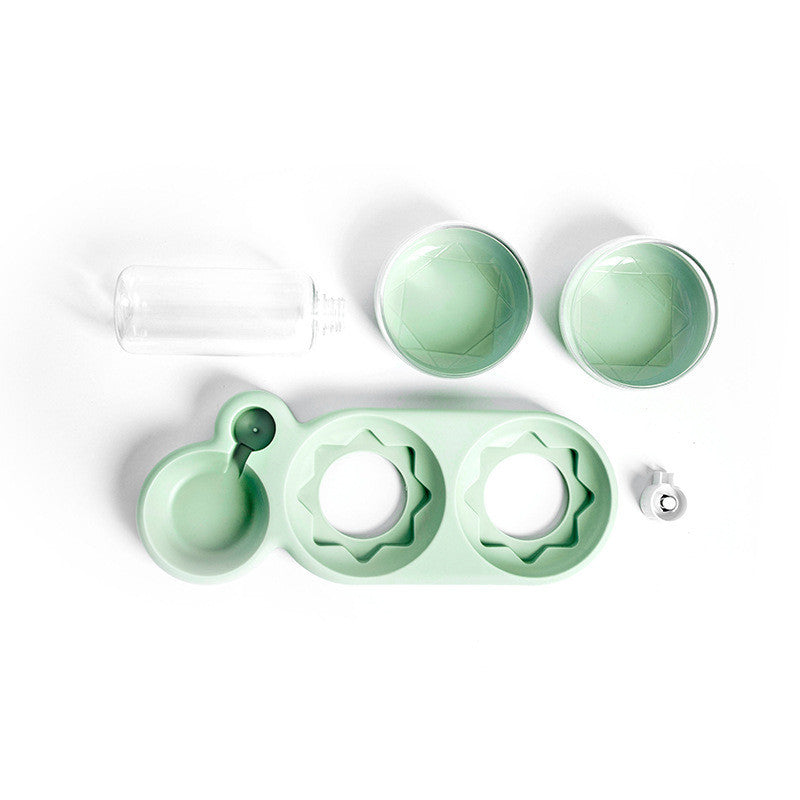 Gamelle Automatique 3-en-1 – Double Bol & Fontaine d’Eau Surélevée