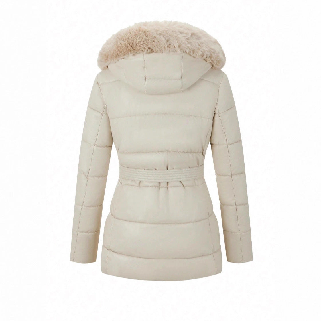 Manteau en Coton Matelassé avec Capuche Légère – Élégance et Confort