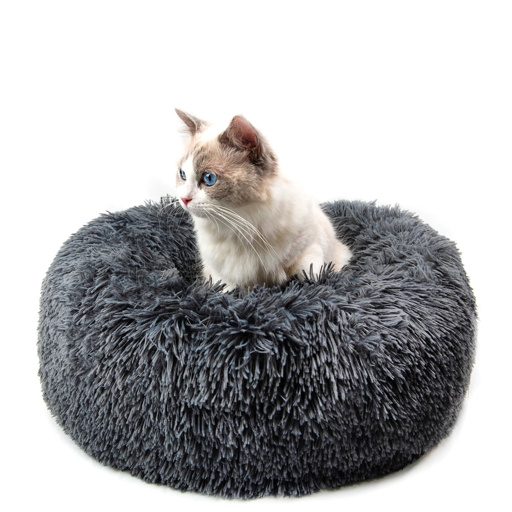 Lit Rond en Peluche Ultra-Doux pour Animaux