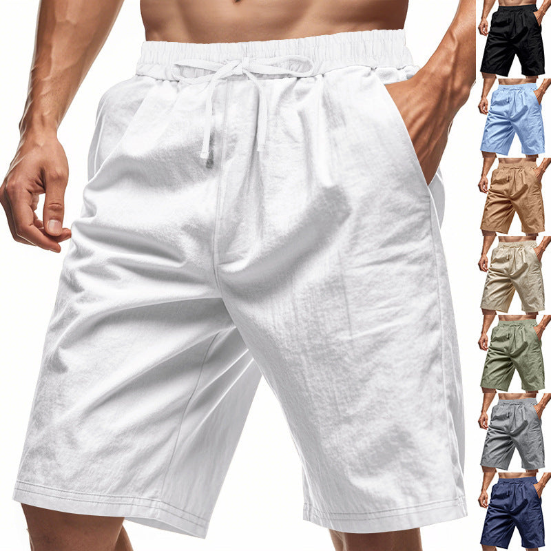 Short Homme en Lin Uni – Léger et Confortable