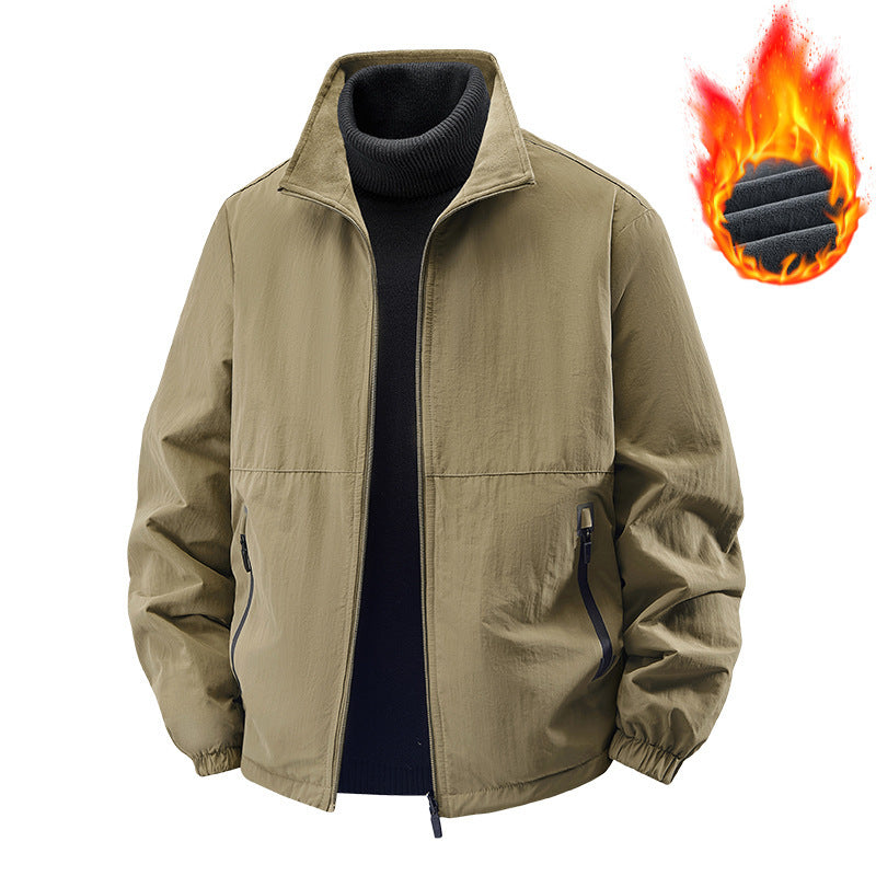 Manteau en Molleton Homme – Col Montant & Coupe Décontractée