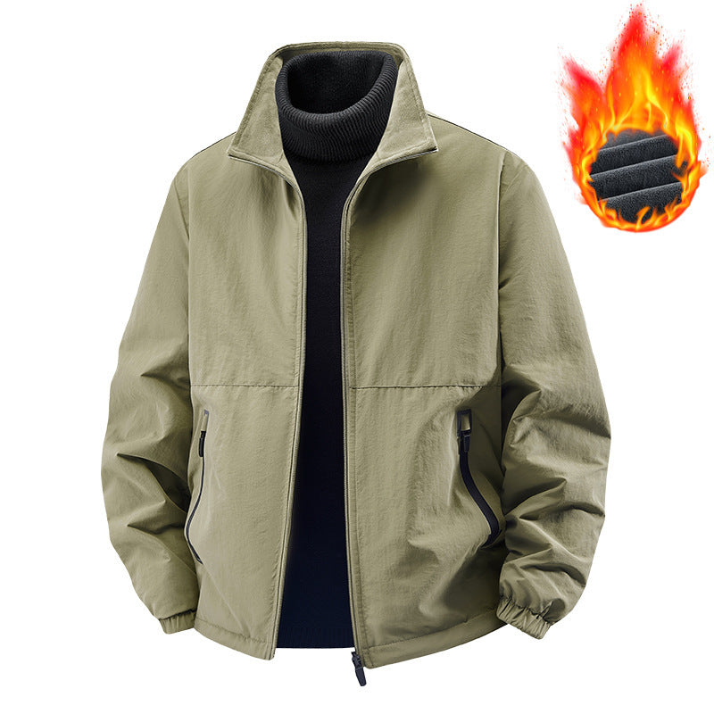 Manteau en Molleton Homme – Col Montant & Coupe Décontractée