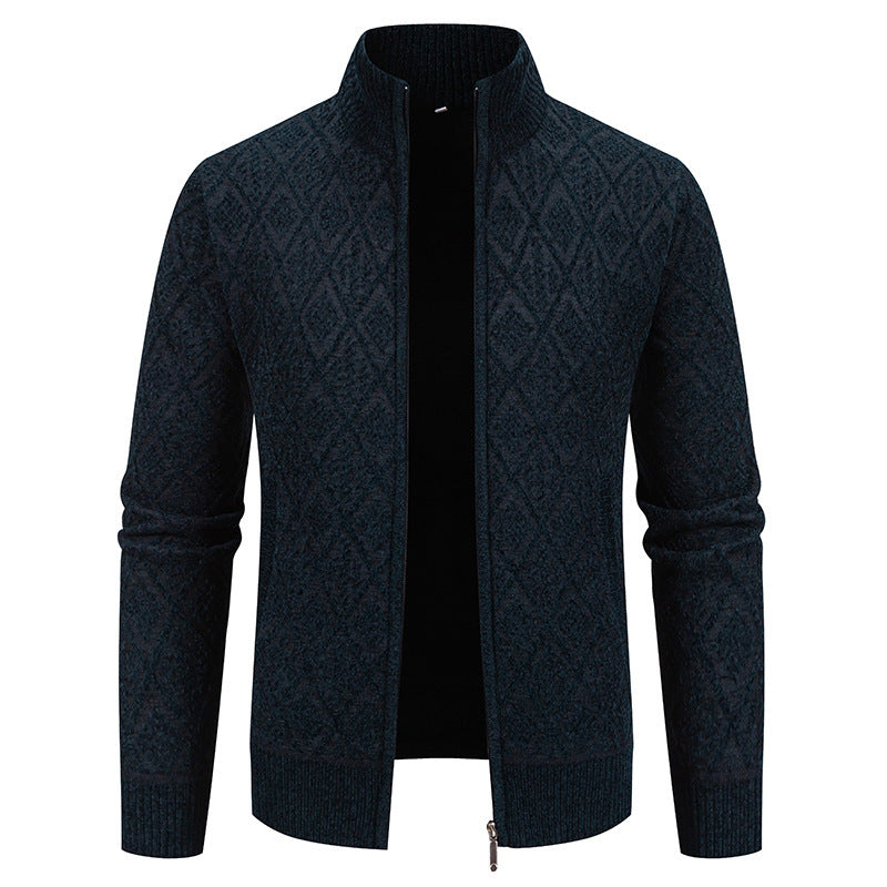 Manteau Cardigan à Col Montant pour Homme – Tendance Automne-Hiver