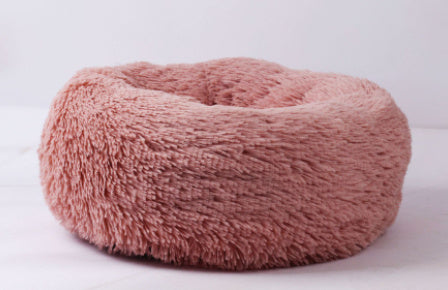 Lit Rond en Peluche Ultra-Doux pour Animaux