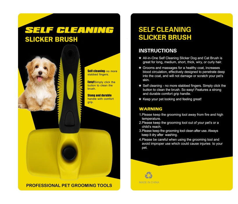 Brosse Auto-Nettoyante pour Chiens & Chats – Démêlage Efficace & Entretien Facile