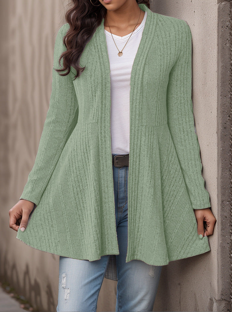 Cardigan à Rayures en Relief – Élégance Décontractée