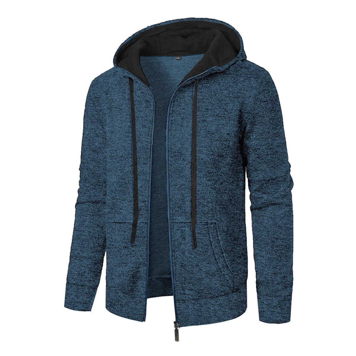 Manteau à Capuche Homme en Jacquard – Élégance et Confort