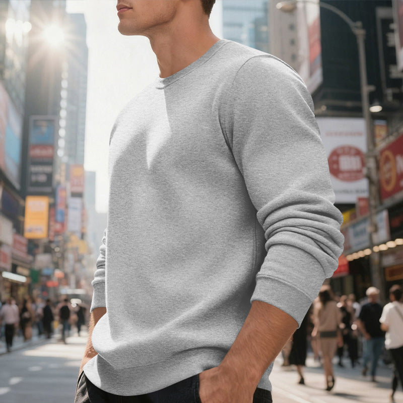Sweatshirt en Molleton Homme – Col Rond & Coupe Décontractée