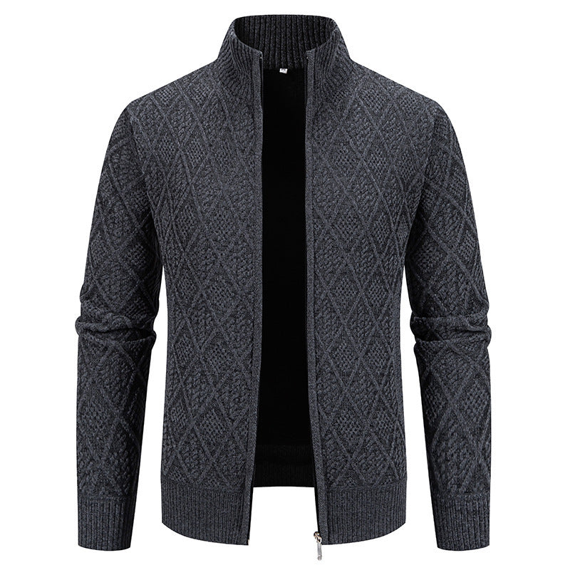 Manteau Cardigan à Col Montant pour Homme – Tendance Automne-Hiver
