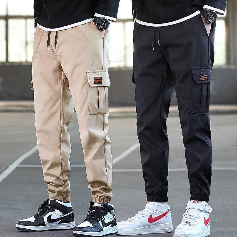 Pantalon Homme Multi-Poches avec Bandes aux Chevilles