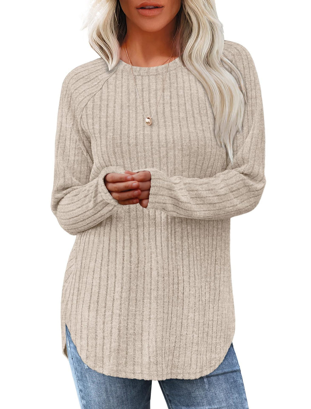 Pull Automnal à Col Rond pour Femme – Élégance et Confort