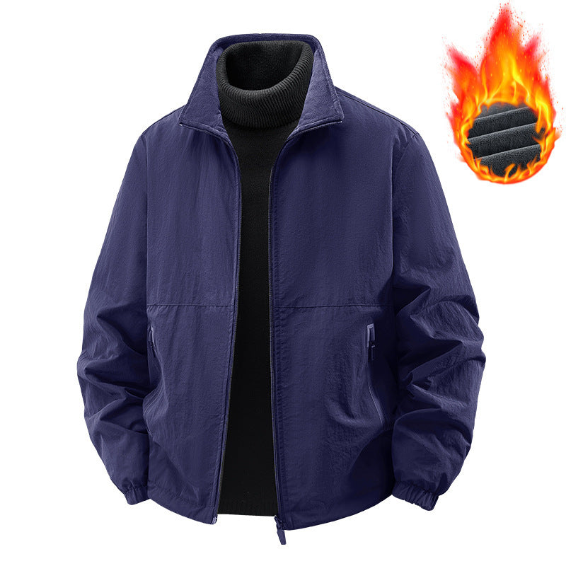 Manteau en Molleton Homme – Col Montant & Coupe Décontractée