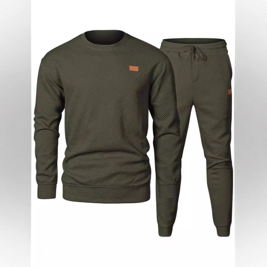 Ensemble à Col Rond pour Homme – Style Sportif et Décontracté