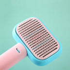 Brosse de Toilettage pour Animaux – Peigne Démêlant en Acier Inoxydable avec Fonction Auto-Nettoyante