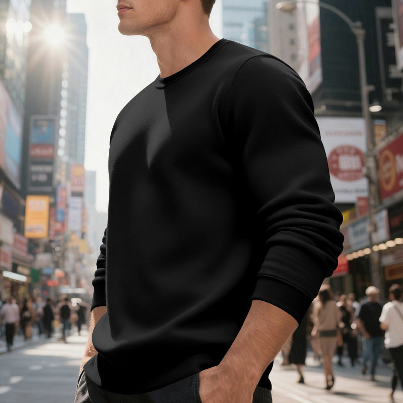 Sweatshirt en Molleton Homme – Col Rond & Coupe Décontractée