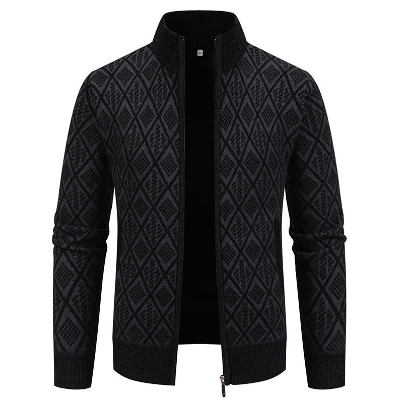 Manteau Cardigan à Col Montant pour Homme – Tendance Automne-Hiver