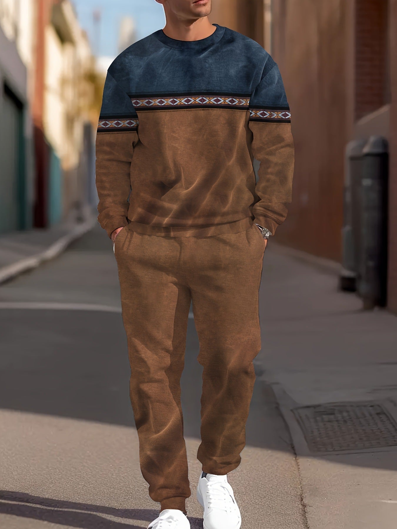 Ensemble de Sport Décontracté Homme – Impression Simple & Coupe Moderne