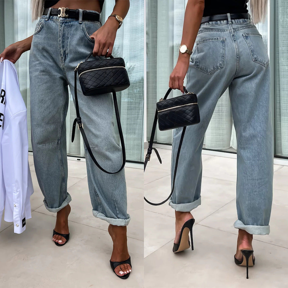 Jean Femme Style Street Hipster – Coupe Loose Décontractée