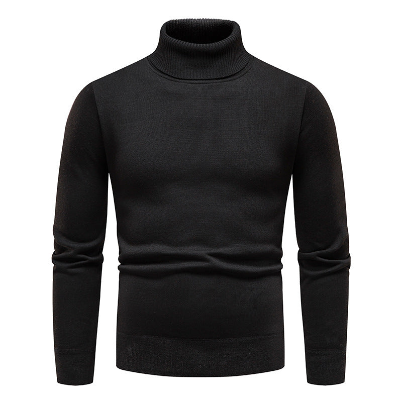 Pull Col Roulé Homme Doublé Polaire – Confort Hivernal