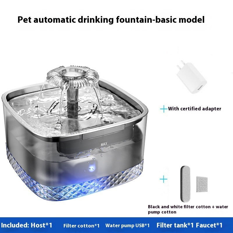 Fontaine Automatique en Acier Inoxydable – Distributeur d’Eau pour Chats & Chiens (Capacité 3,2 L)
