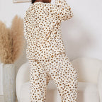Pyjama en Flanelle à Motif Léopard – Ensemble 2 pièces (Grande Taille Femme)