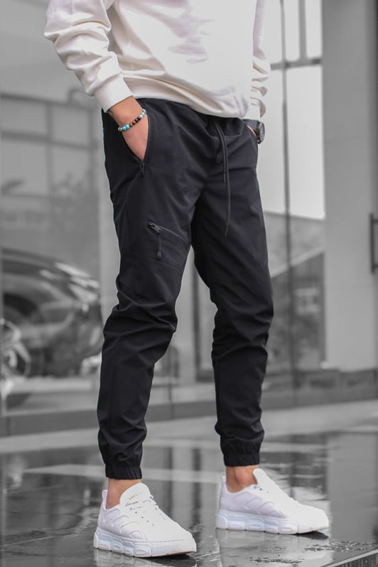 Pantalon pour Homme avec Bretelles et Fermetures Éclair