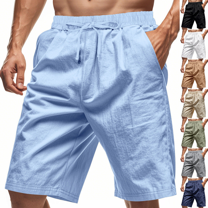 Short Homme en Lin Uni – Léger et Confortable