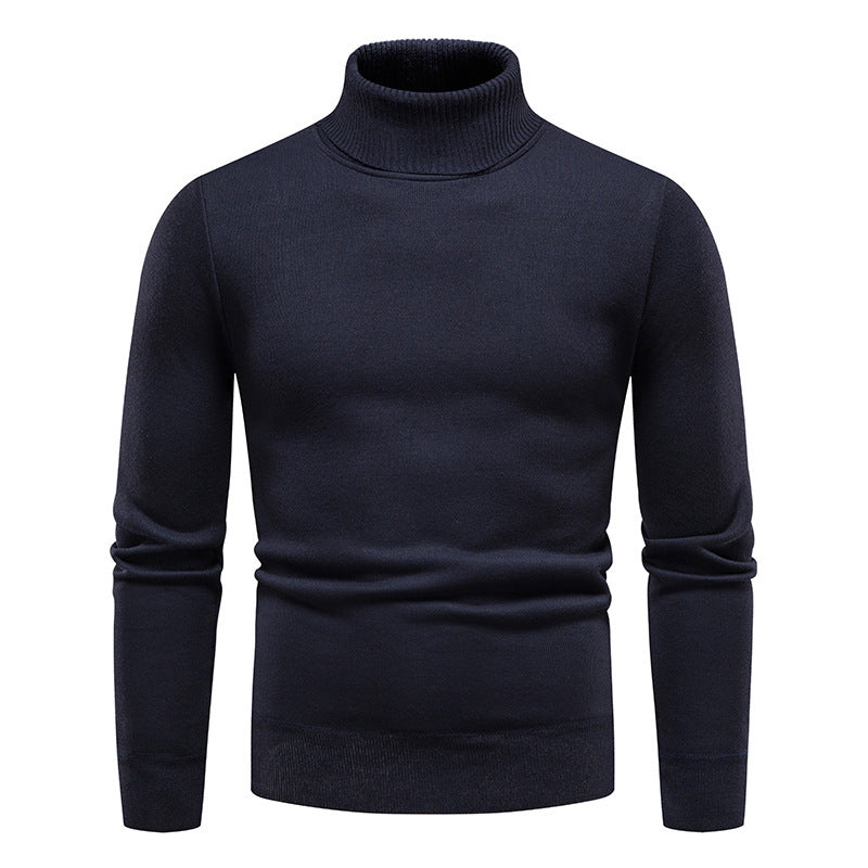 Pull Col Roulé Homme Doublé Polaire – Confort Hivernal