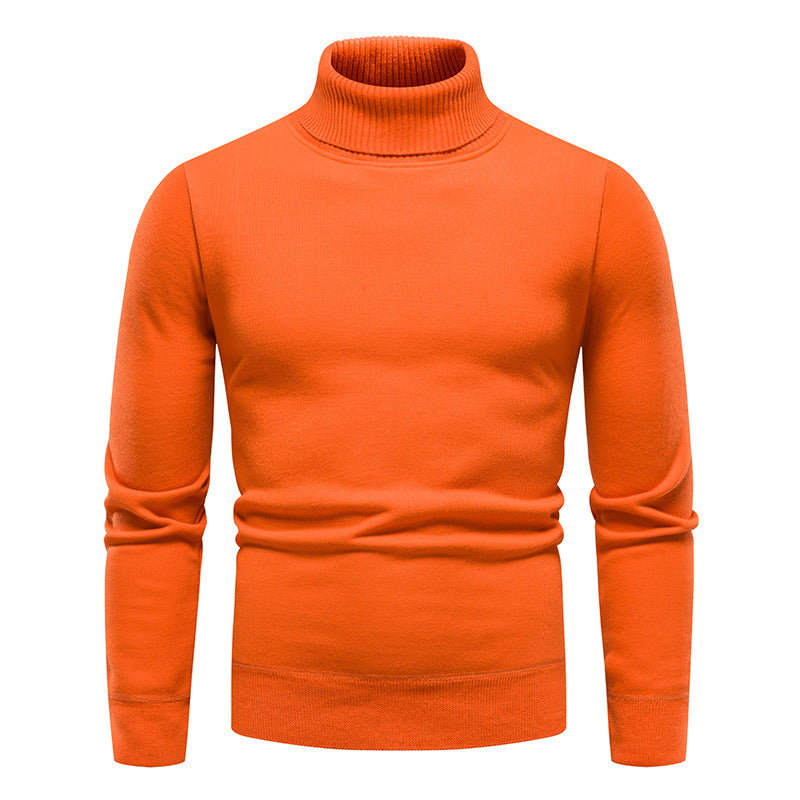 Pull Col Roulé Homme Doublé Polaire – Confort Hivernal