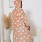 Chemise de Nuit Femme en Flanelle à Capuche – Confort & Chaleur Hiver ( Grande Taille )