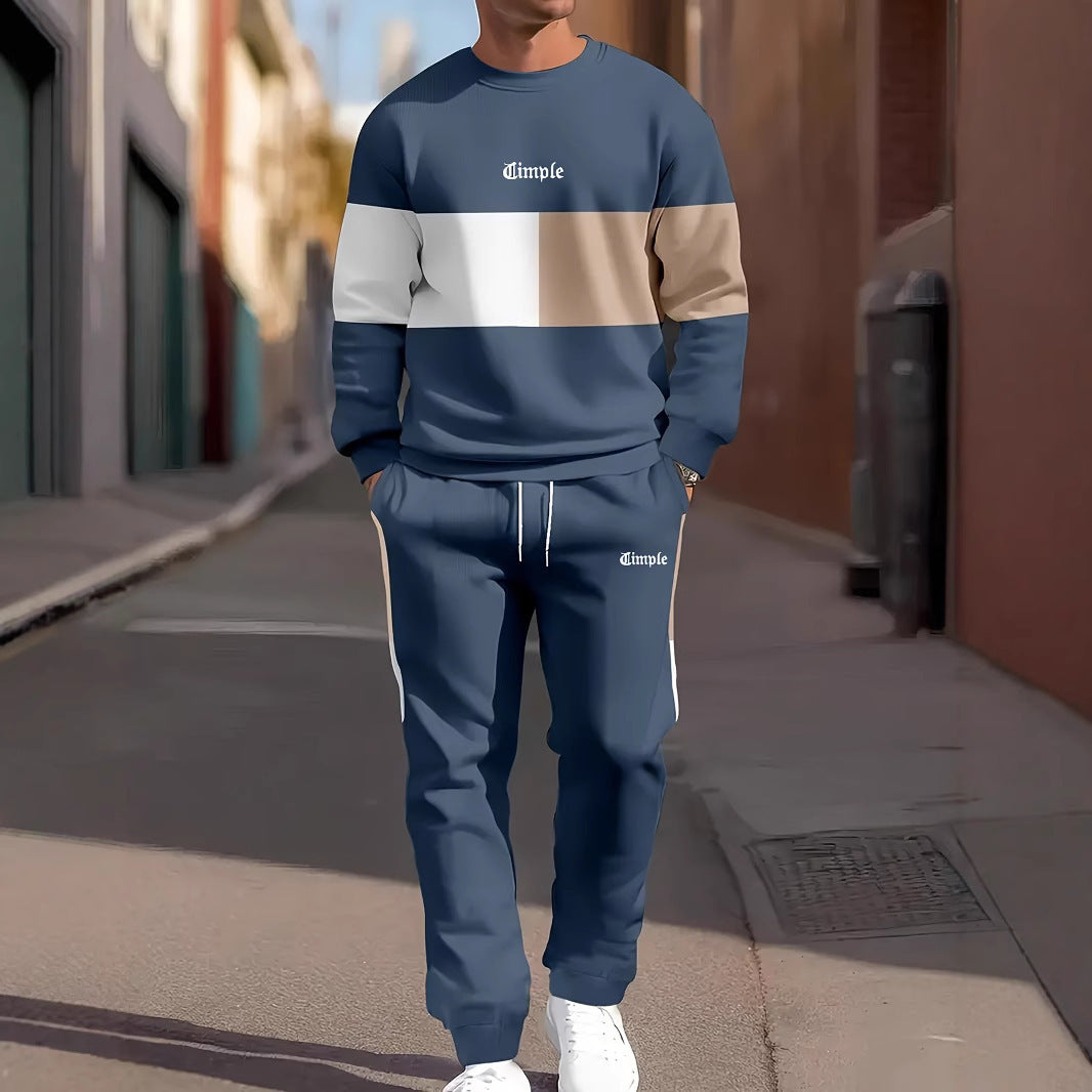 Ensemble de Sport Décontracté Homme – Impression Simple & Coupe Moderne