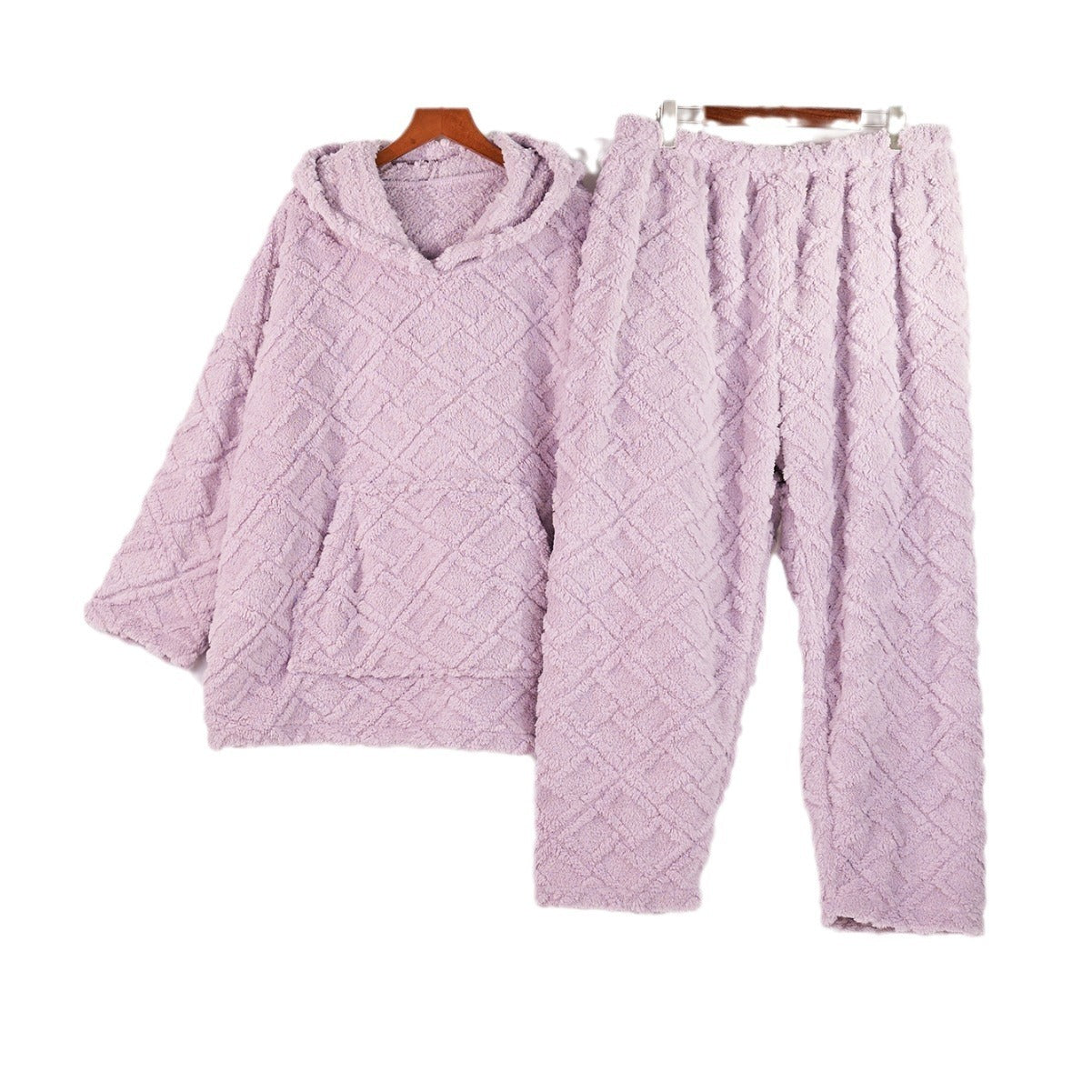 Ensemble Pyjama Velours Femme Grande Taille – Hoodie & Bas Confort Hiver