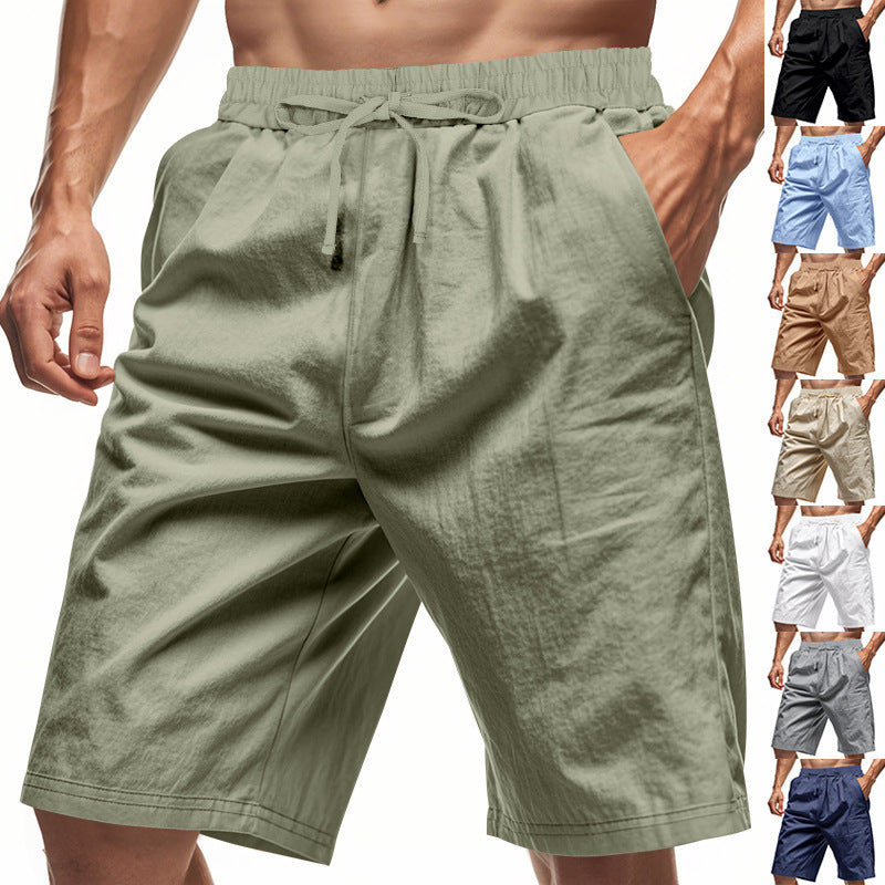Short Homme en Lin Uni – Léger et Confortable