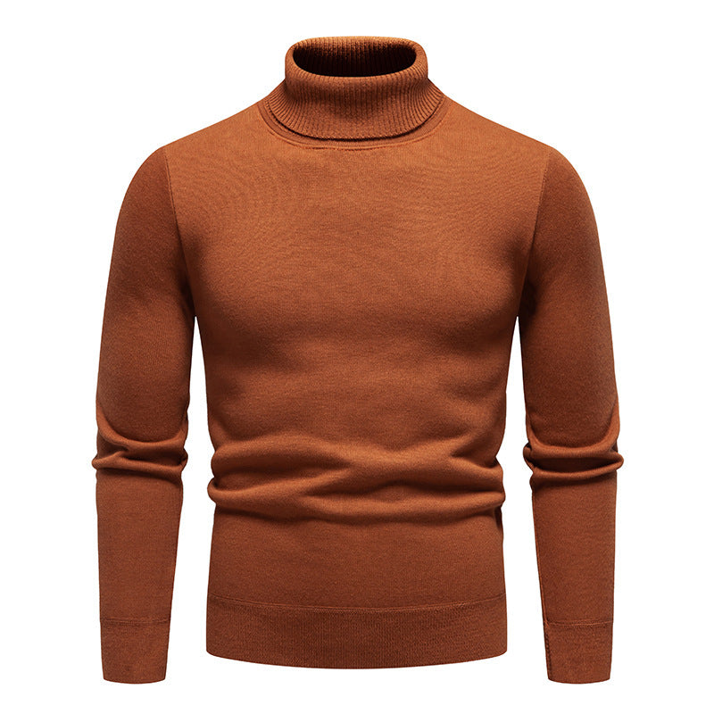 Pull Col Roulé Homme Doublé Polaire – Confort Hivernal