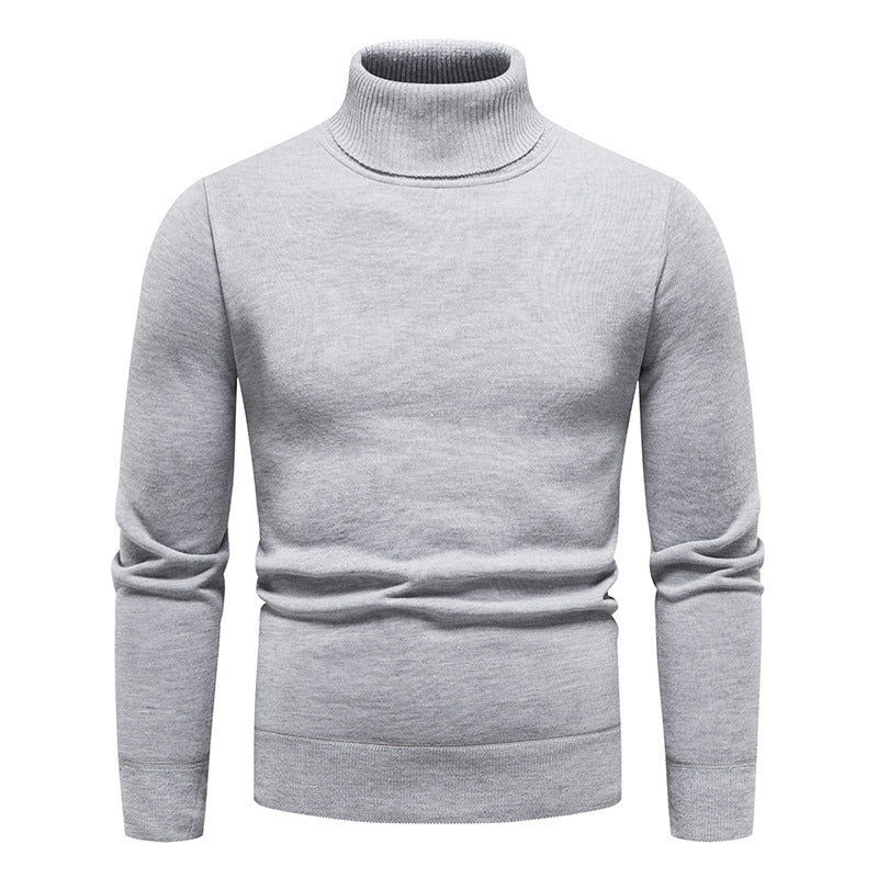Pull Col Roulé Homme Doublé Polaire – Confort Hivernal