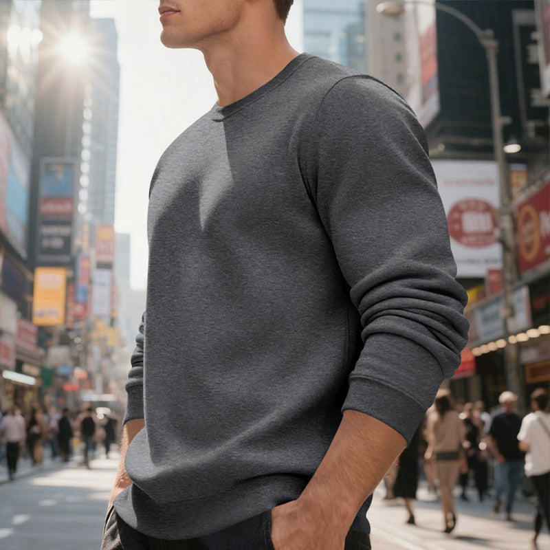 Sweatshirt en Molleton Homme – Col Rond & Coupe Décontractée