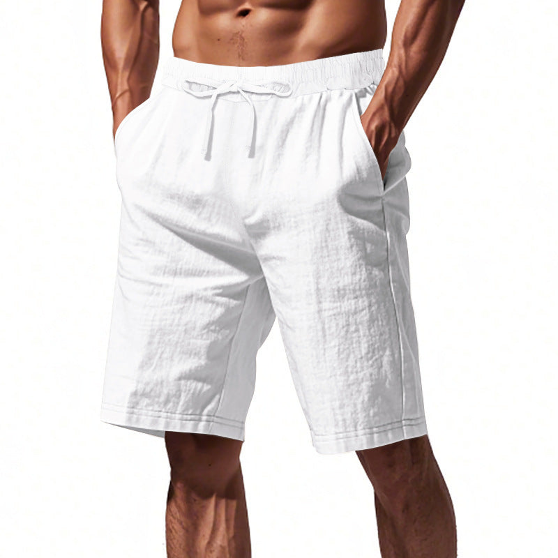 Short Homme en Lin Uni – Léger et Confortable