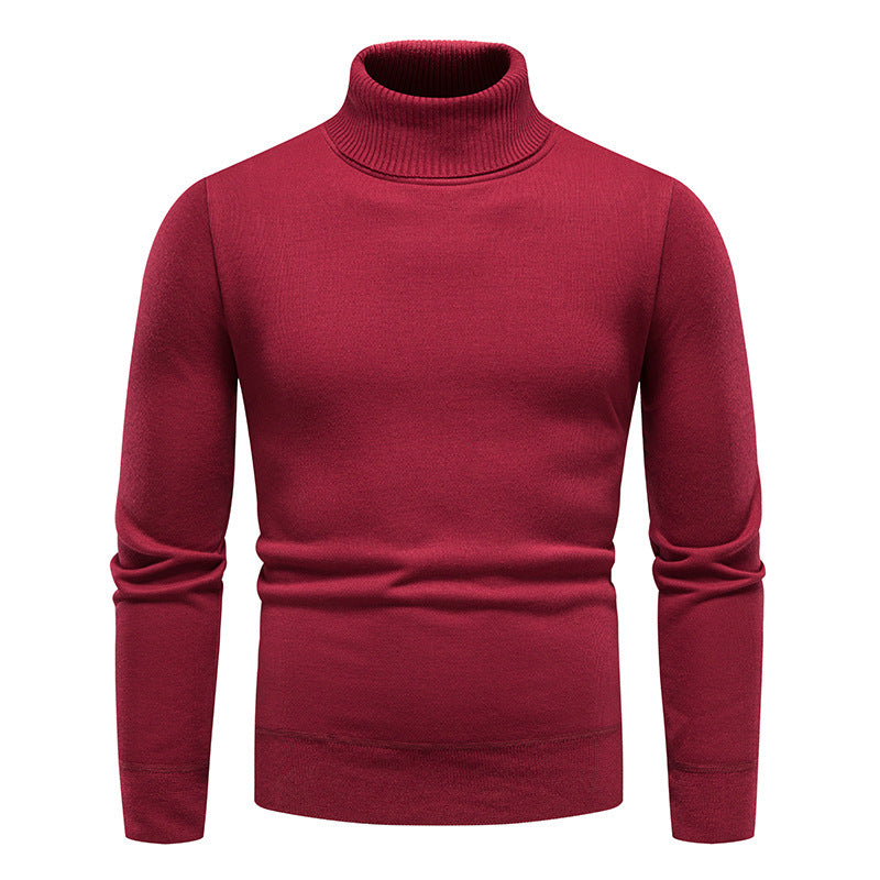 Pull Col Roulé Homme Doublé Polaire – Confort Hivernal