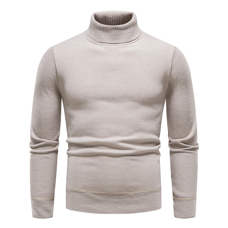 Pull Col Roulé Homme Doublé Polaire – Confort Hivernal