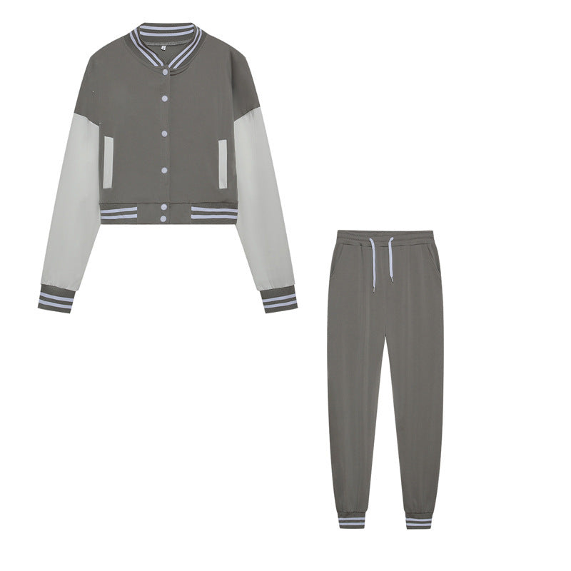 Ensemble Baseball Femme – Veste à Coupe Unique & Pantalon Assorti