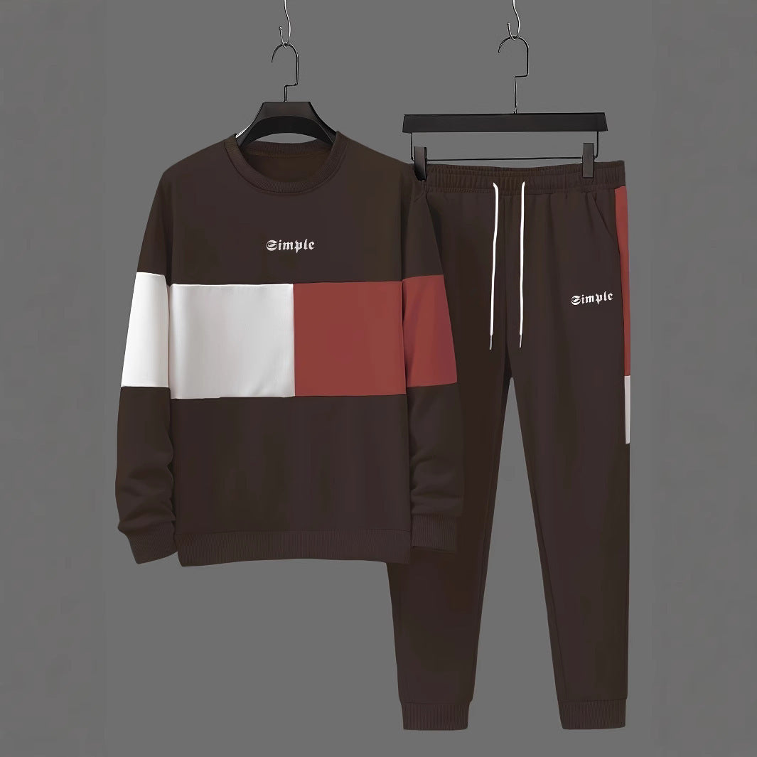 Ensemble de Sport Décontracté Homme – Impression Simple & Coupe Moderne