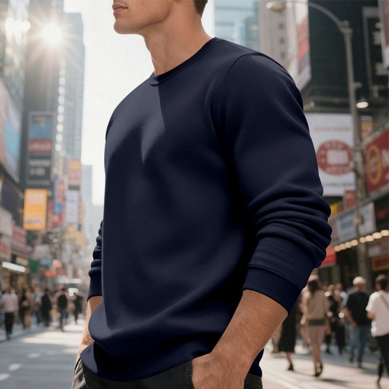 Sweatshirt en Molleton Homme – Col Rond & Coupe Décontractée