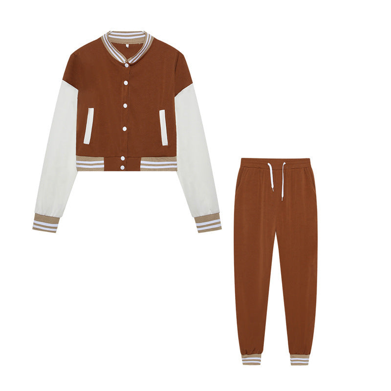 Ensemble Baseball Femme – Veste à Coupe Unique & Pantalon Assorti
