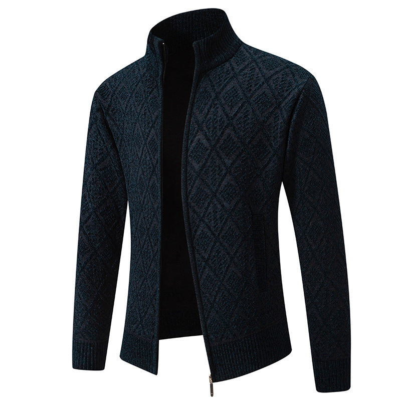 Manteau Cardigan à Col Montant pour Homme – Tendance Automne-Hiver